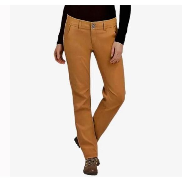 Prana Halle Straight Pant Stretch Zion Womens Size 0 in Earthbound - Picture 1 of 13